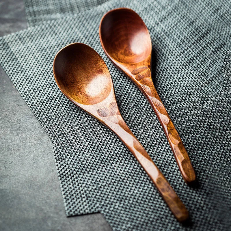 Handmade Wooden Soup Spoons – 4pcs Set