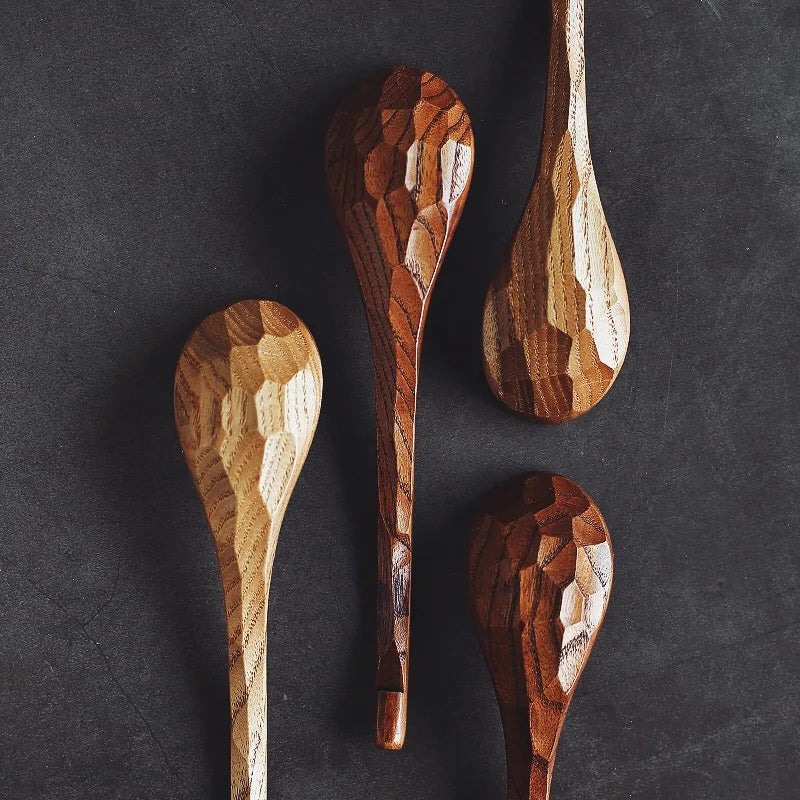 Handmade Wooden Soup Spoons – 4pcs Set