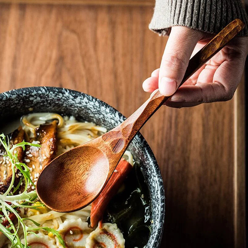 Handmade Wooden Soup Spoons – 4pcs Set